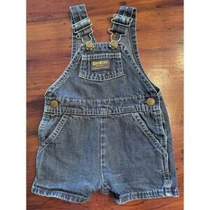 Oshkosh B’Gosh Vintage Vestbak 12 Months Blue Denim Cotton Overall Shortalls